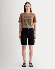 The Everlane X Parks Project Essential Organic Crew | Brown / Green / Forged Iron