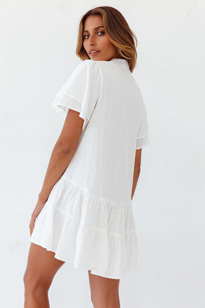 Cotton Clouds Dress White