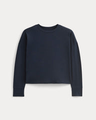 Oversized Boxy Crew In Essential Cotton | Deep Navy