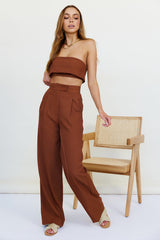 Solaris Crop Top Brown