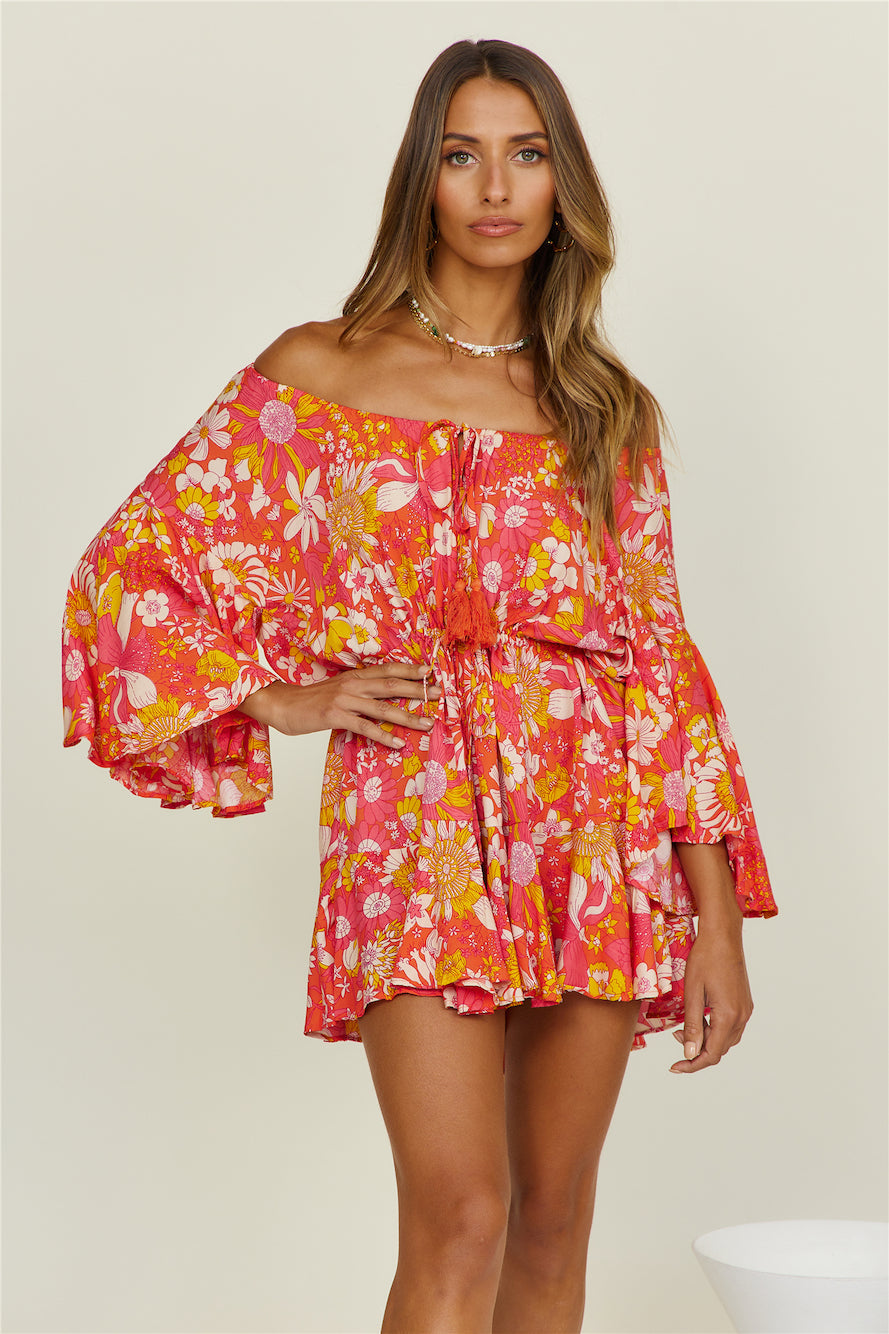 Unstoppable Love Playsuit Orange