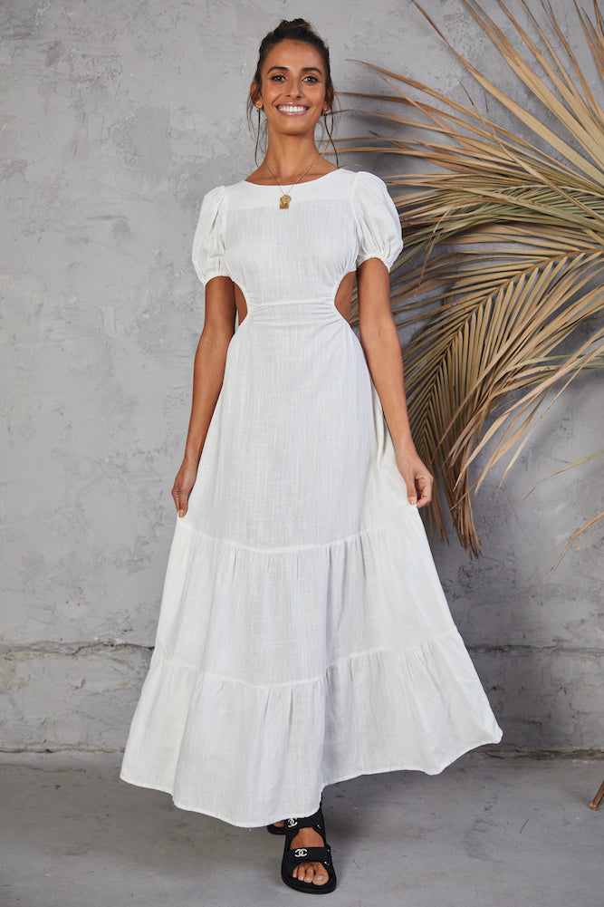 Open Promises Maxi Dress White