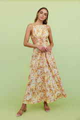 Walking On The Moon Maxi Dress Yellow