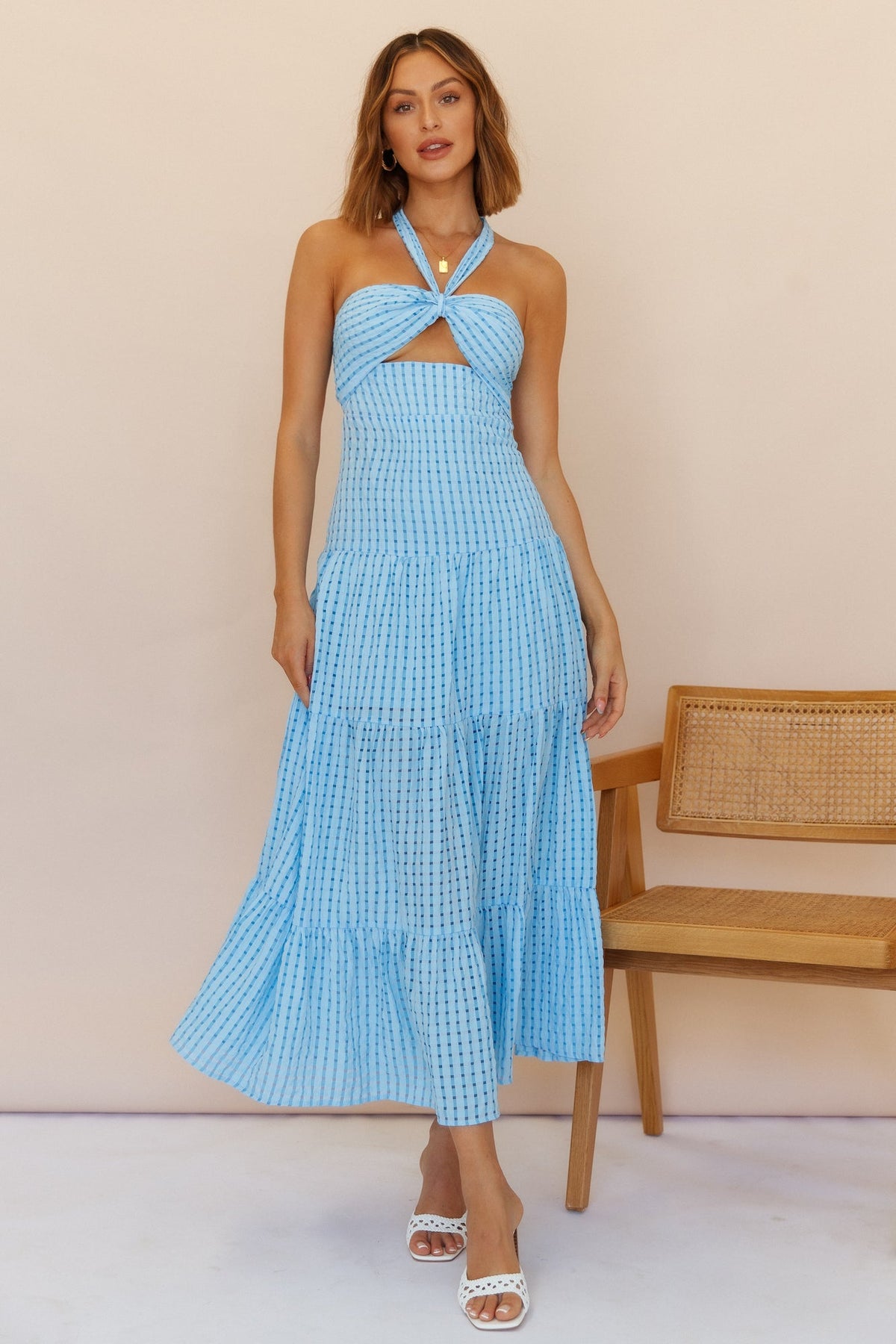 Words Of Glory Maxi Dress Blue