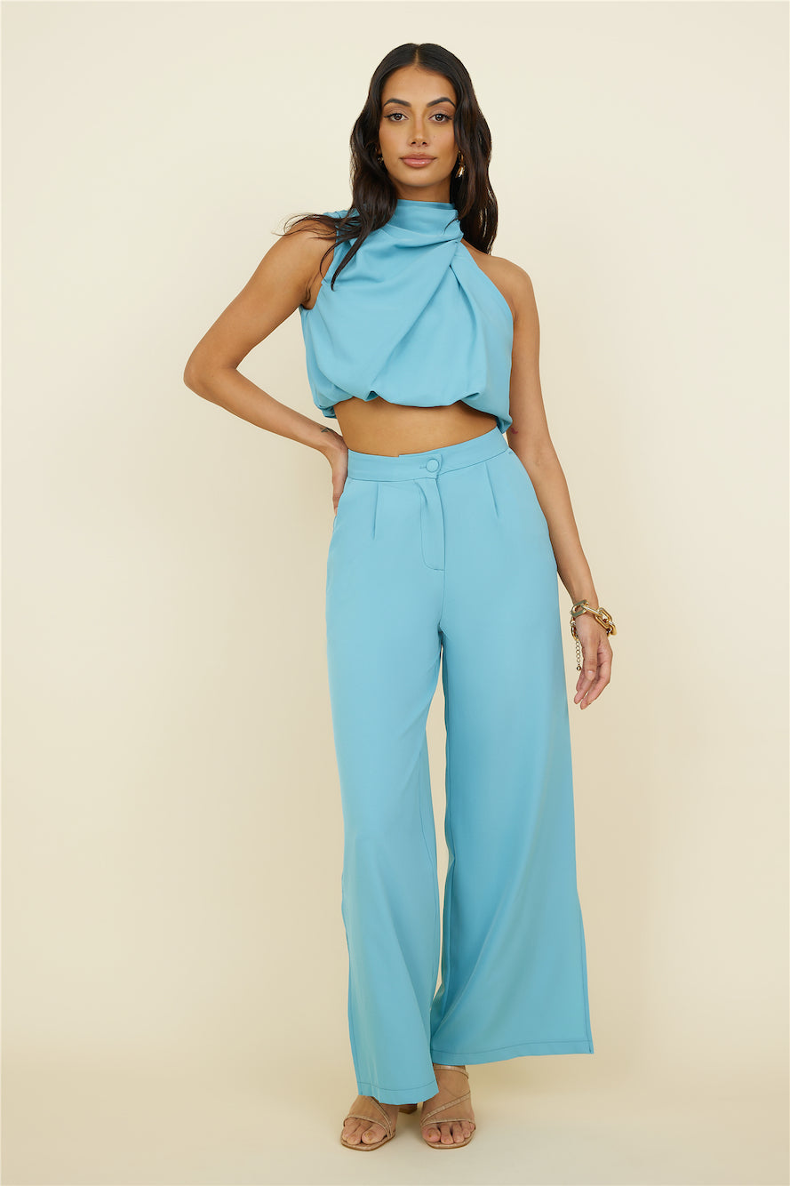 So Romantic Crop Top Turquoise