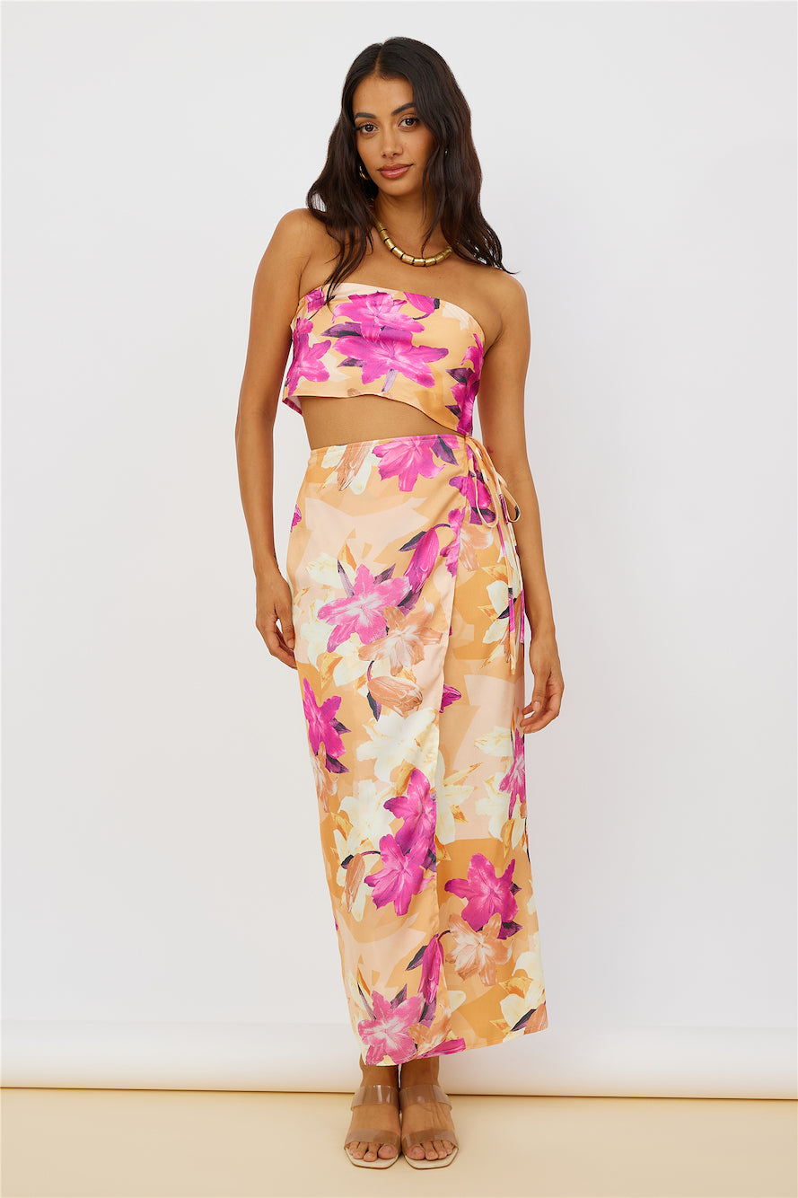 Sun On My Shoulder Maxi Skirt Floral