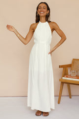 Mari And Gold Maxi Dress White