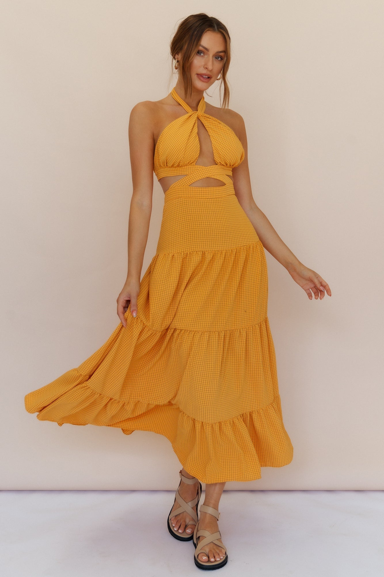 Morning Dew Maxi Dress Orange