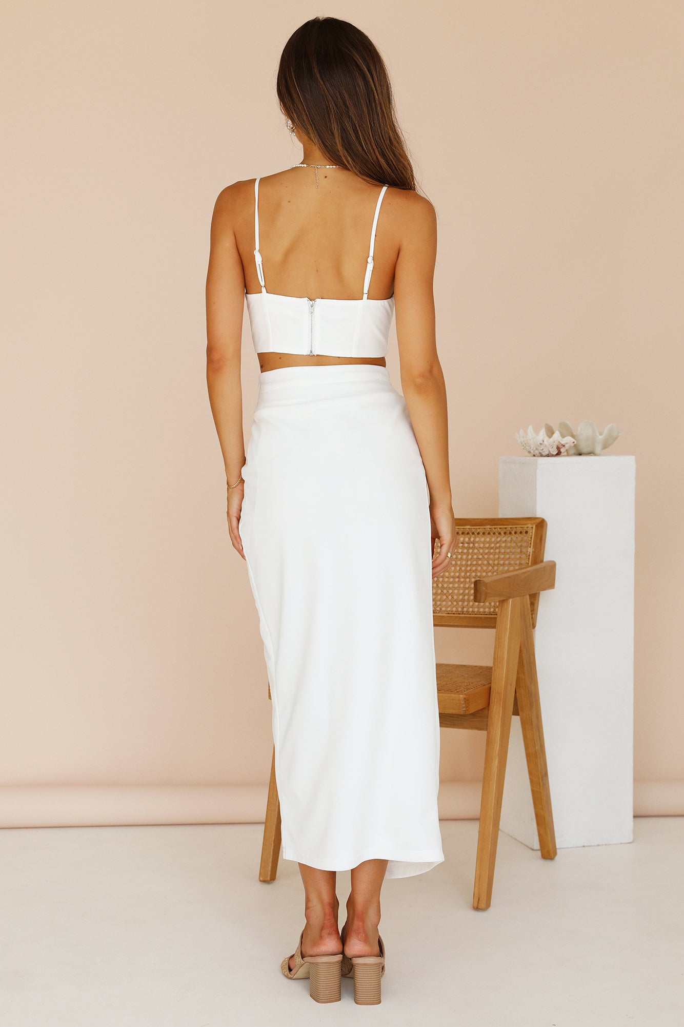 Eye On You Maxi Skirt White