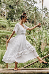 Lost Paradise Maxi Dress White