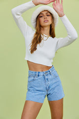 Warm Voices Knit Top White