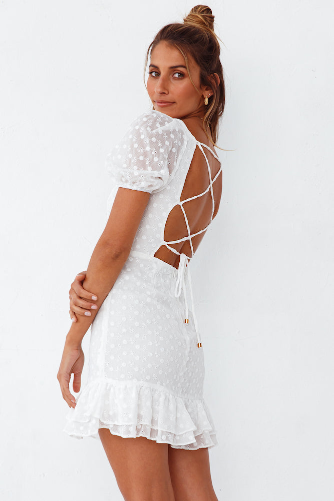 HELLO MOLLY All The Finer Things Dress White