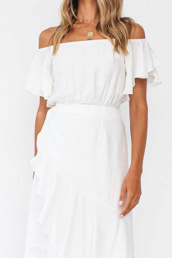 Summer In Turin Maxi Dress White