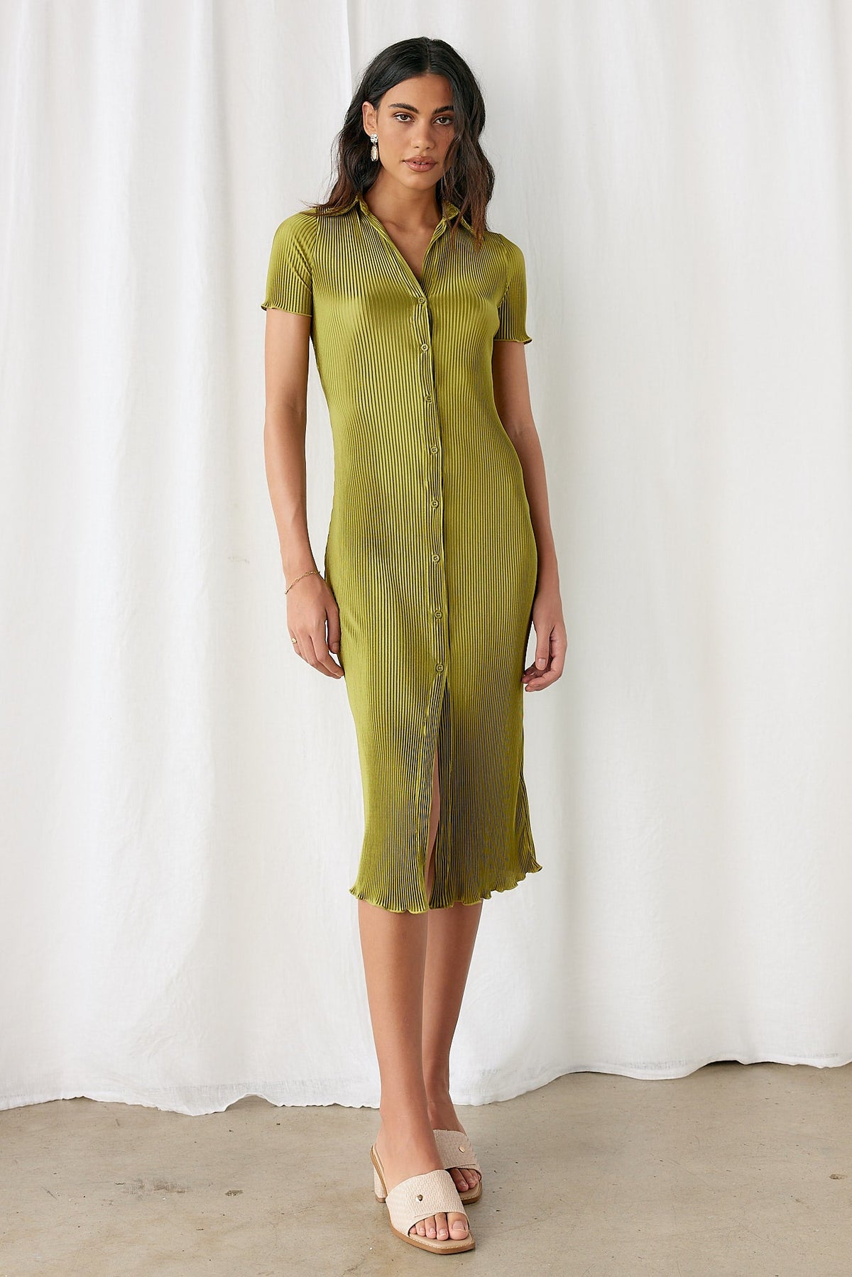 Savoy Midi Dress Green