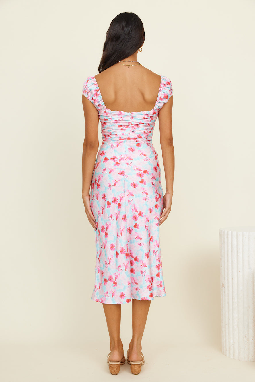 Song Of The Seasons Midi Dress Floral