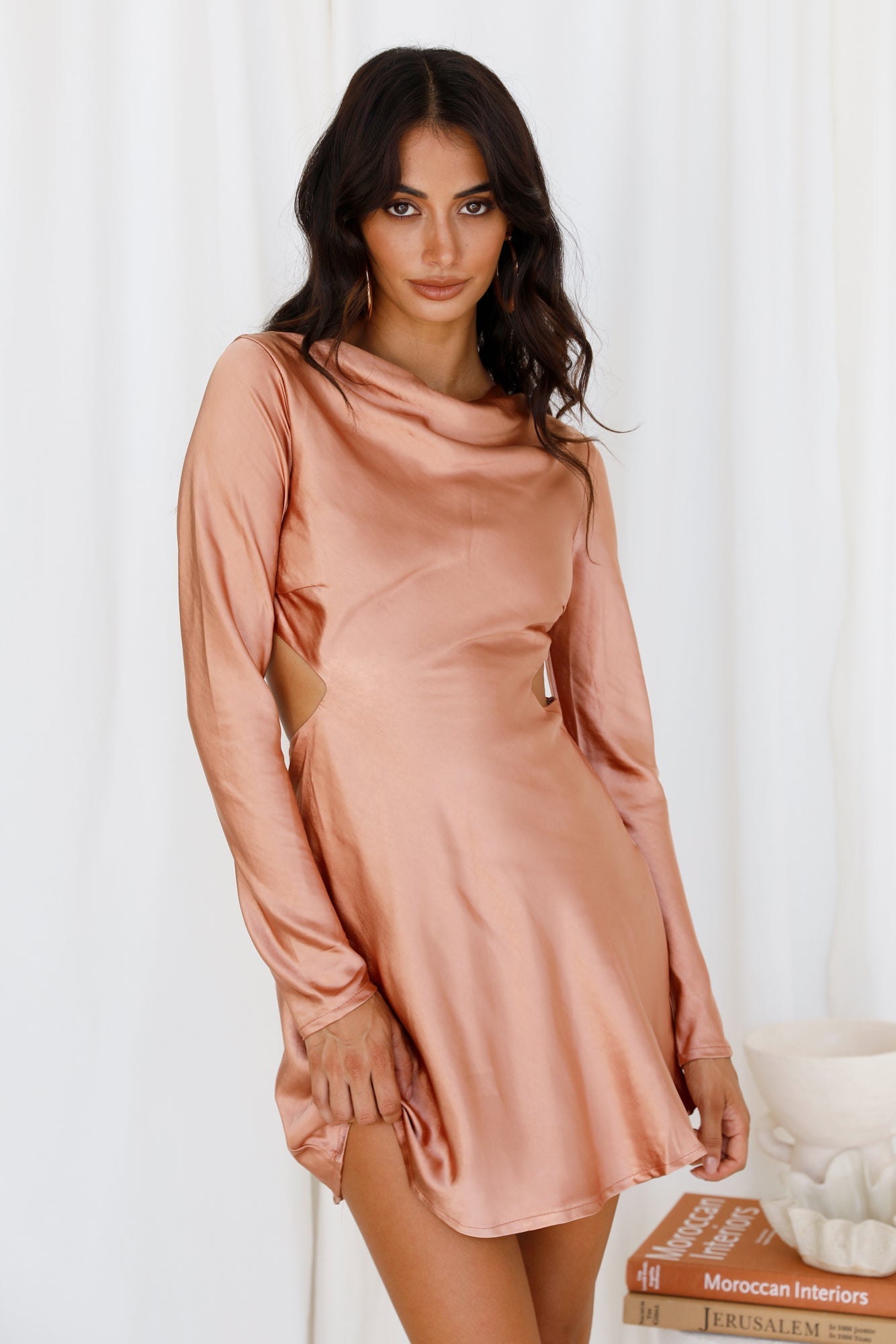 Peripheral Vision Dress Peach Orange