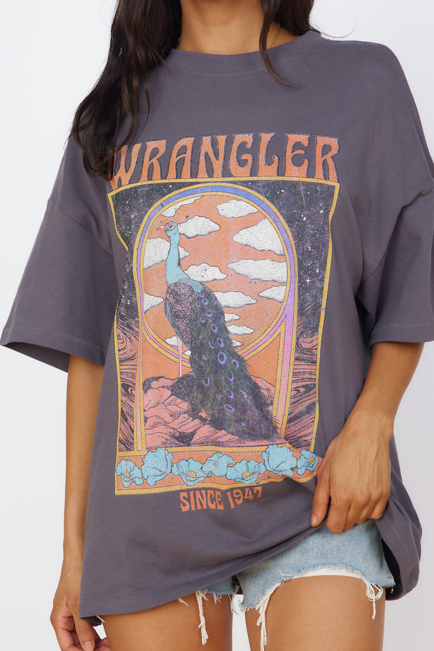 WRANGLER Boxy Slouch Tee Peacock Oasis