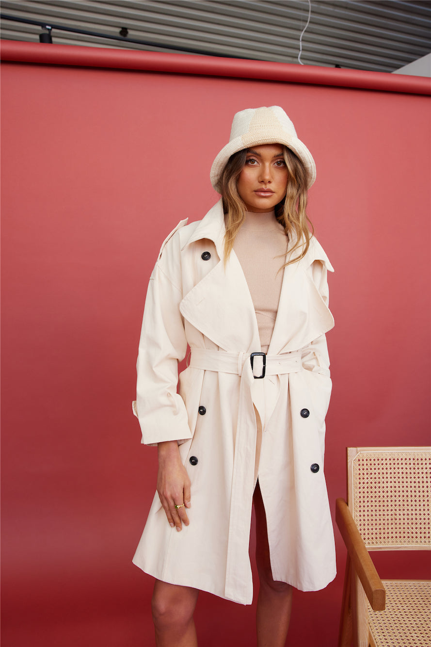 SNDYS May Trench Coat Sand