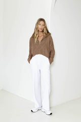 SNDYS Jax Crop Jumper Mocha