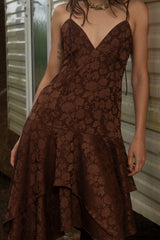 Elsie Brown Midi Dress