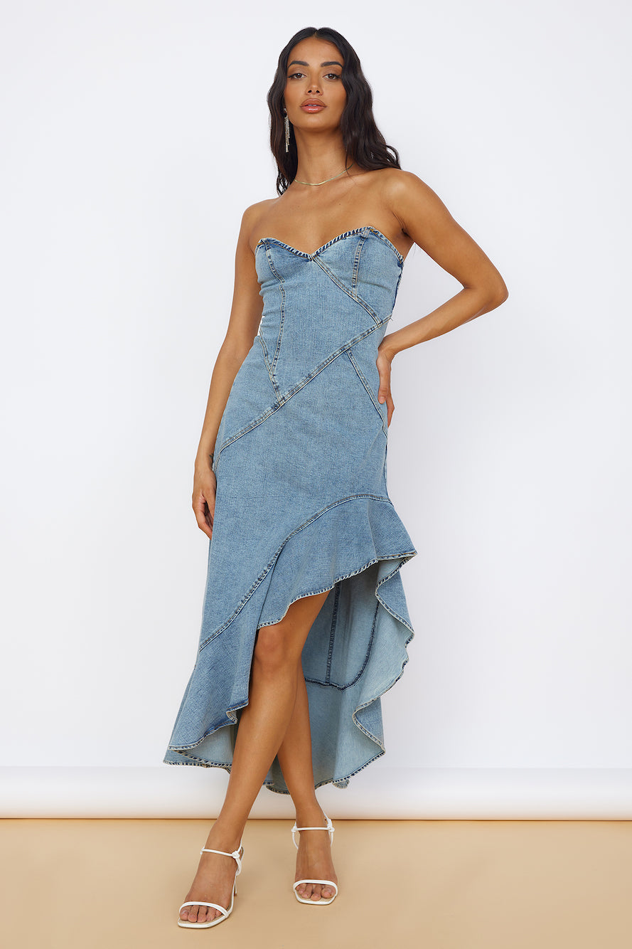 Sweet Surprises Midi Dress Denim