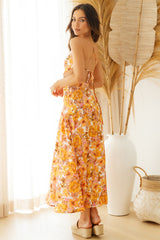 In The Gardens Maxi Dress Orange