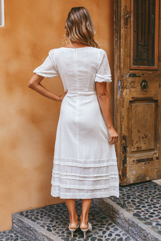 Valeria Midi Dress White