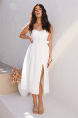 HELLO MOLLY Winery Tour Midi Dress White