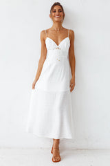 Heart In Two Maxi Dress White