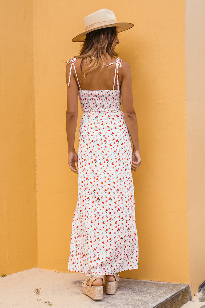 Western Sky Maxi Dress White