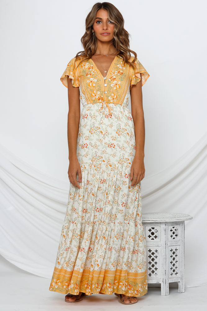 Sunflower Maxi Dress Yellow