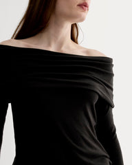 The Off-The-Shoulder Top In Butterluxe | Black