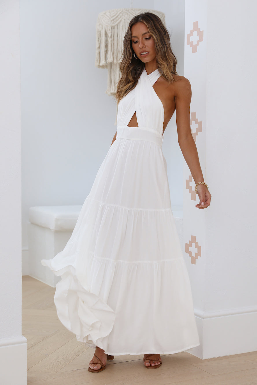 Sun Glare Maxi Dress White