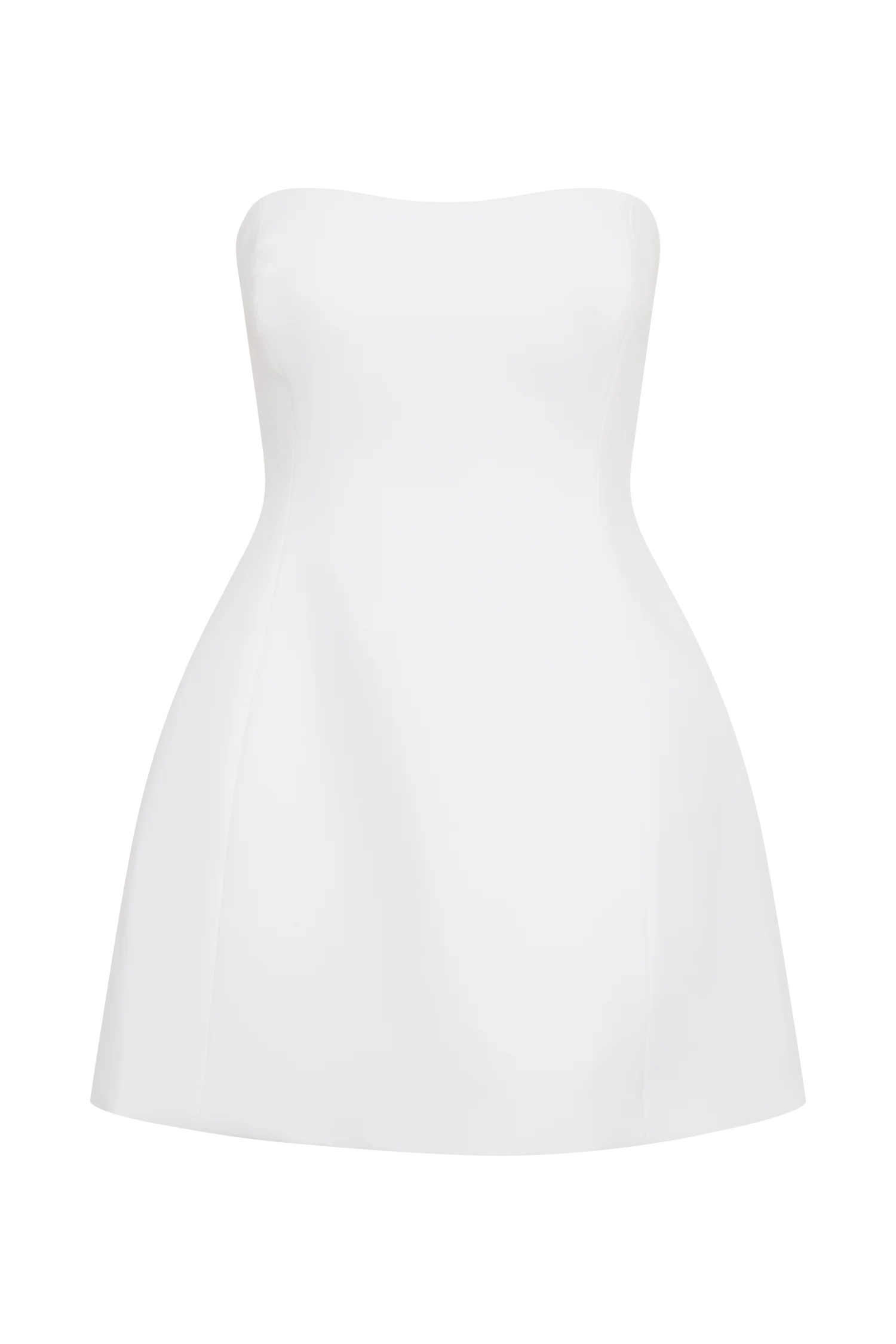 Neeka Strapless Bow Back Mini Dress - White