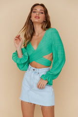 Meet Me Tomorrow Crop Top Green