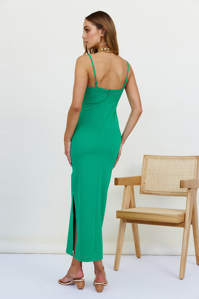 Date Down Maxi Dress Green