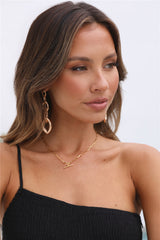 Linked To You Earrings Gold