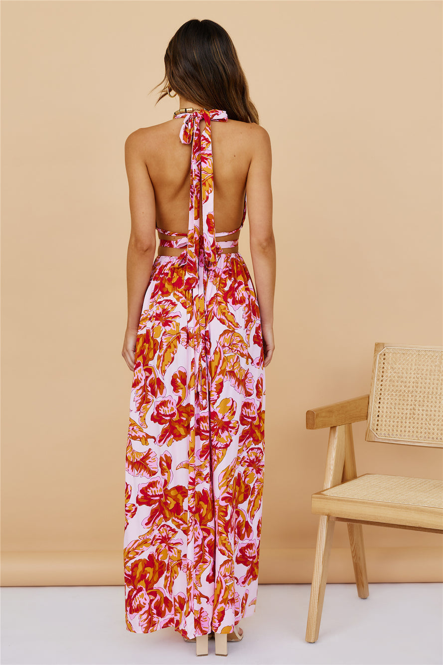 Follow Through Maxi Dress Pink