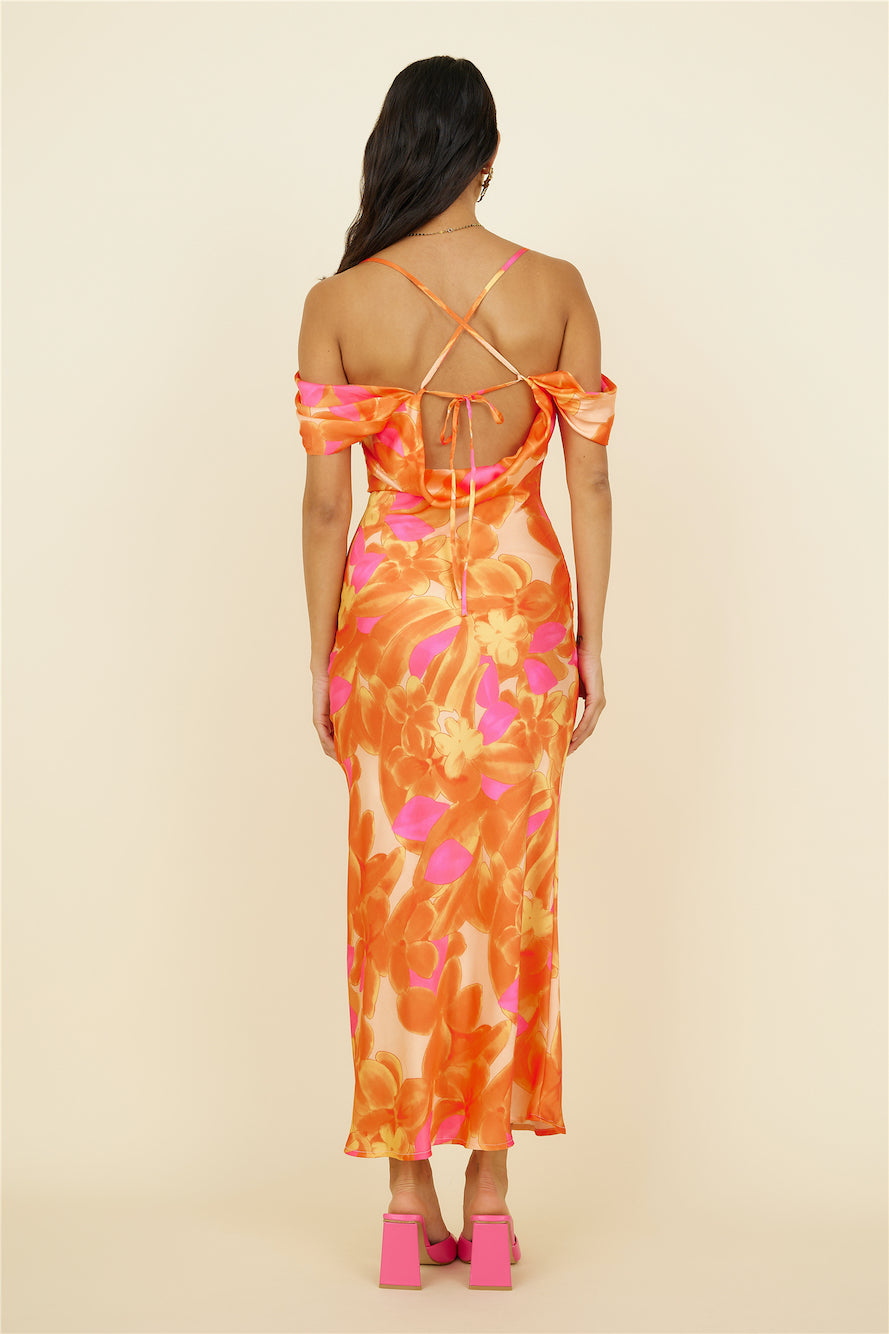 Night Of Dreams Maxi Dress Orange