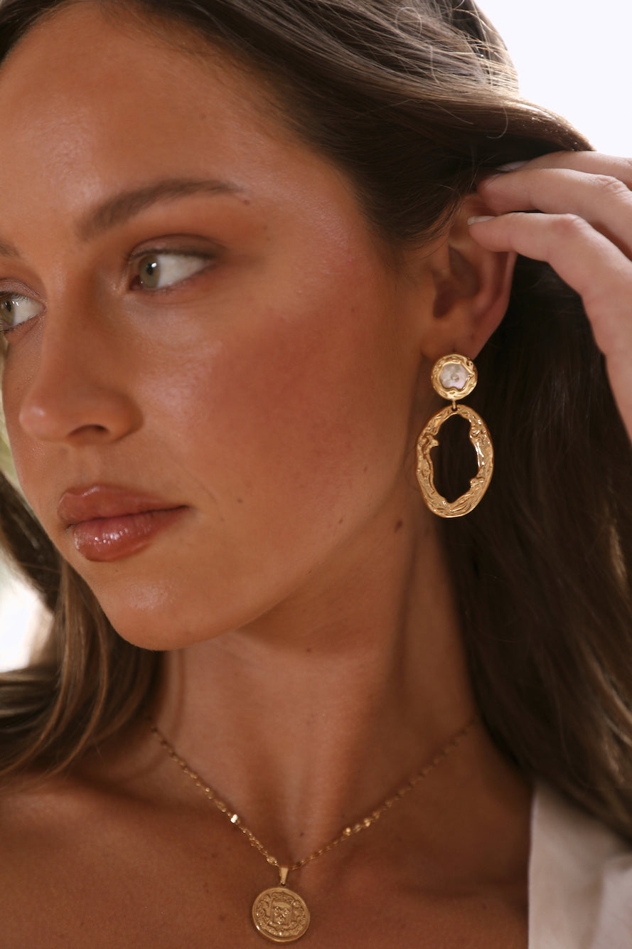 Mirror Mirror Earrings Gold