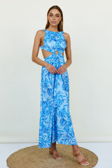 Walking On The Moon Maxi Dress Blue