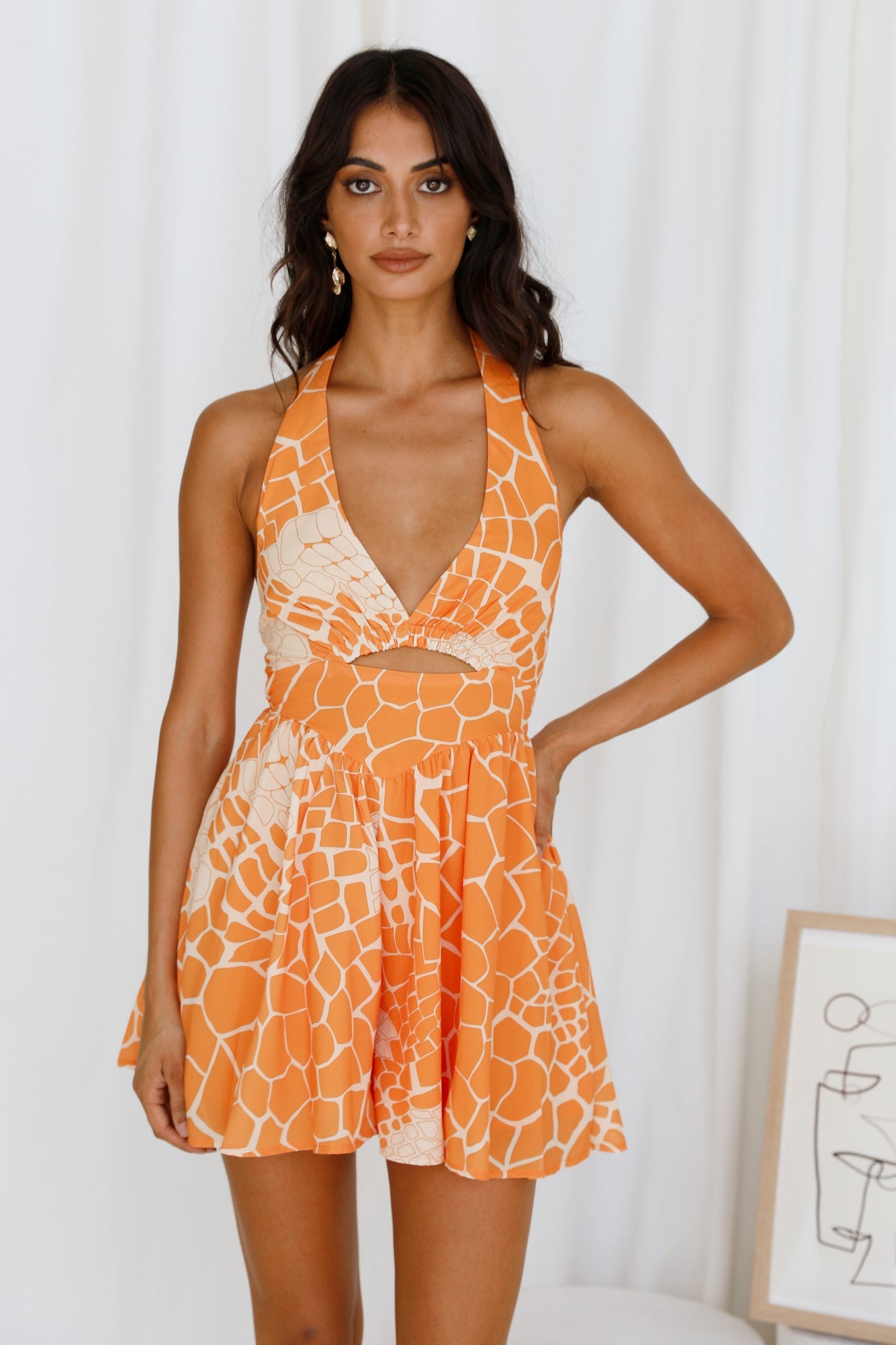 Capturing Time Playsuit Orange