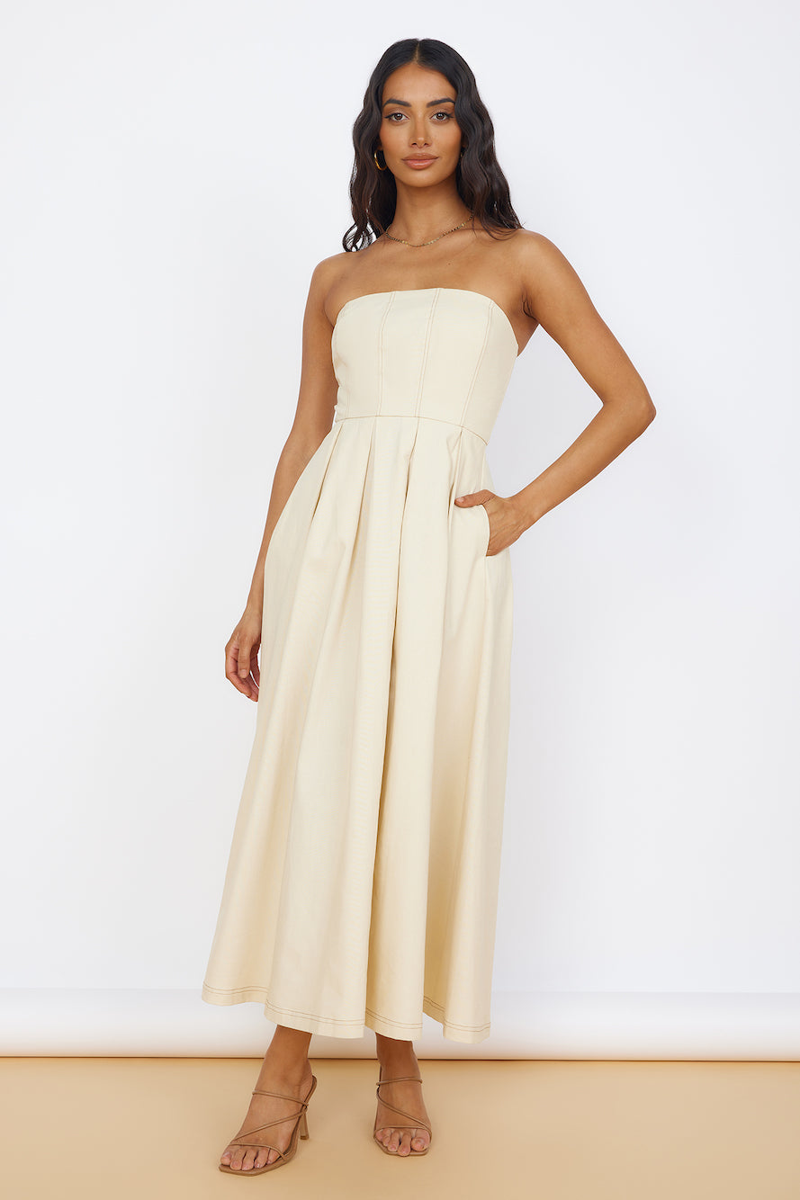 SEVEN WONDERS Bonny Midi Dress Sand