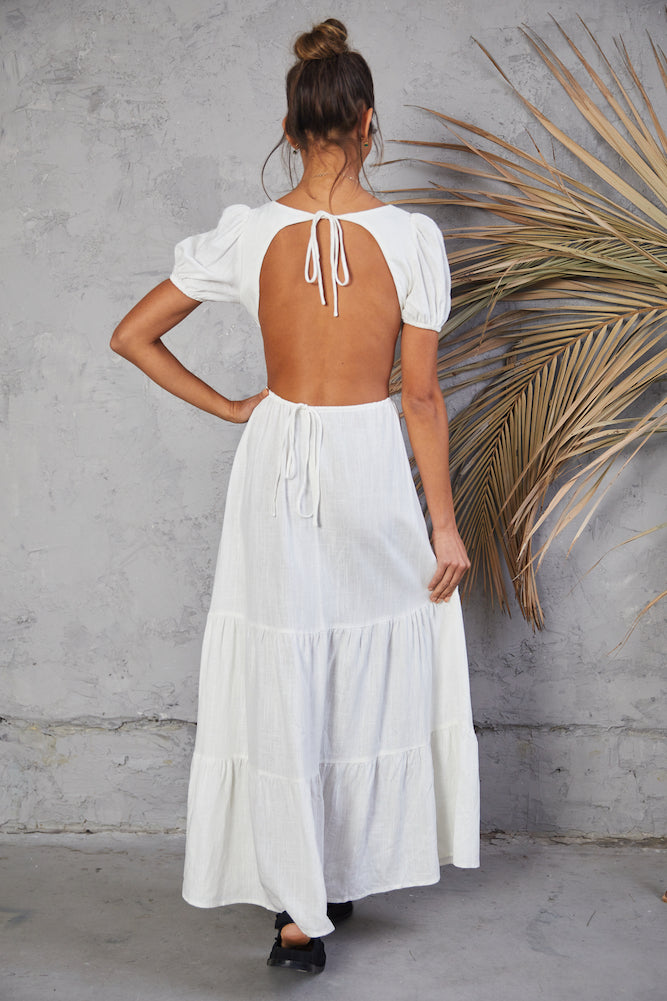 Open Promises Maxi Dress White