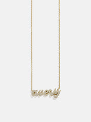 14K Gold Custom Nameplate Necklace - Luxe
