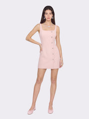 Sera Crystal-Button Pink Dress
