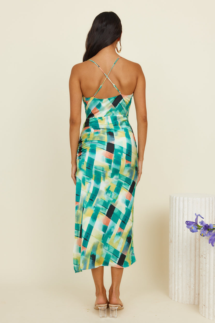 Clear Mind Maxi Dress Green