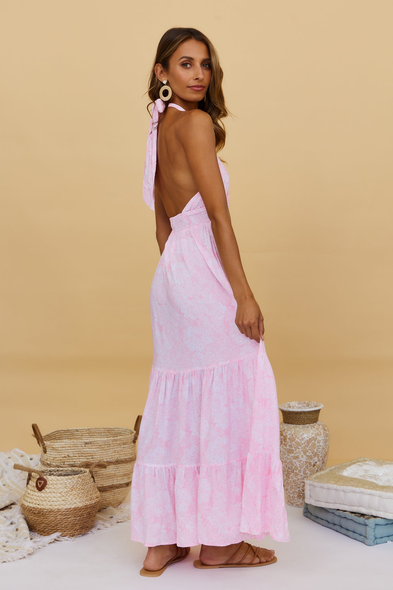 Heart Beating Maxi Dress Pink