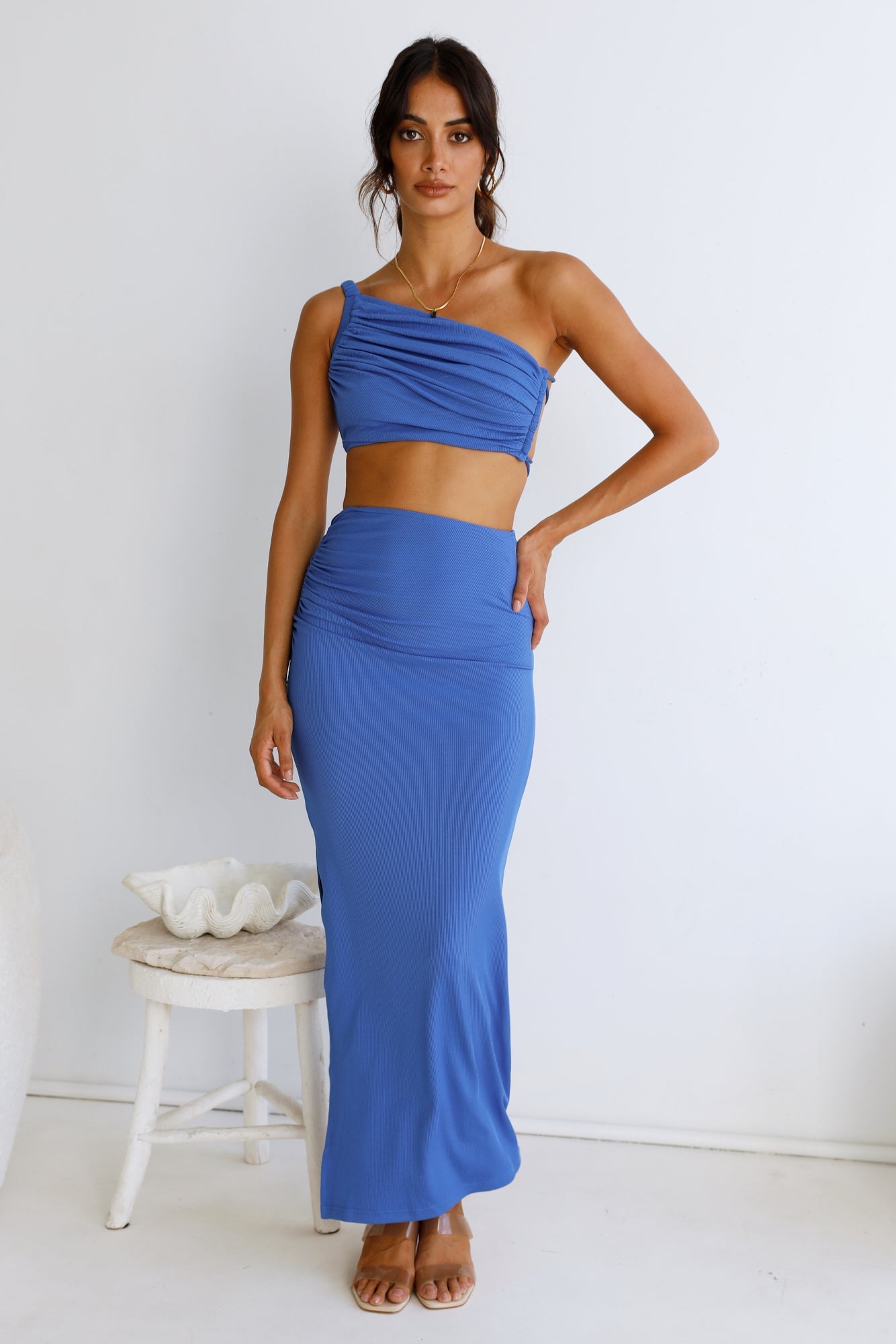 Sweet Liquorice Crop Top Royal Blue