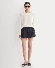 Flowy Short In Linen | Black